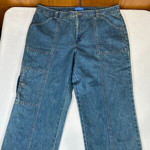 Dockers Women Favorite Fit Capri Jeans Women's 16 Blue Cotton Blend